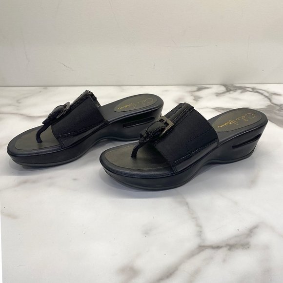 Cole Haan Nike Air black wedge sandals - Picture 4 of 13